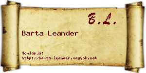Barta Leander névjegykártya