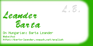 leander barta business card